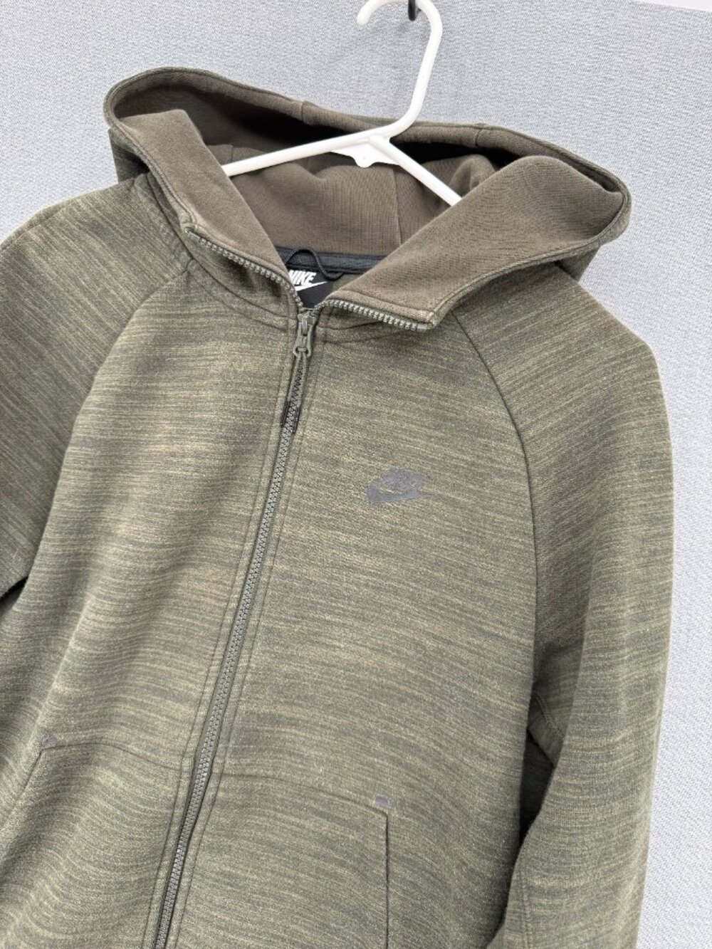 Nike Sportswear Tech Fleece Hoodie Mens S Heather Green CT7866-355
